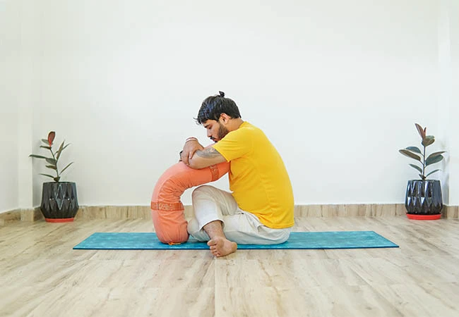 Yin Yoga TTC shoelace pose 2