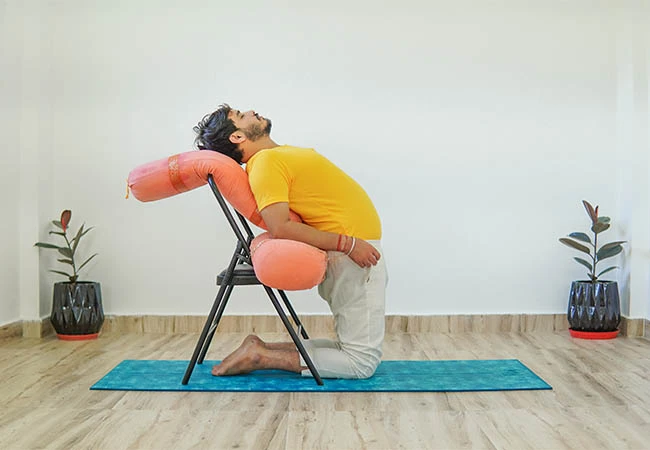 Yin Yoga TTC suppported camel pose