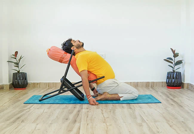 Yin Yoga TTC camel pose variation